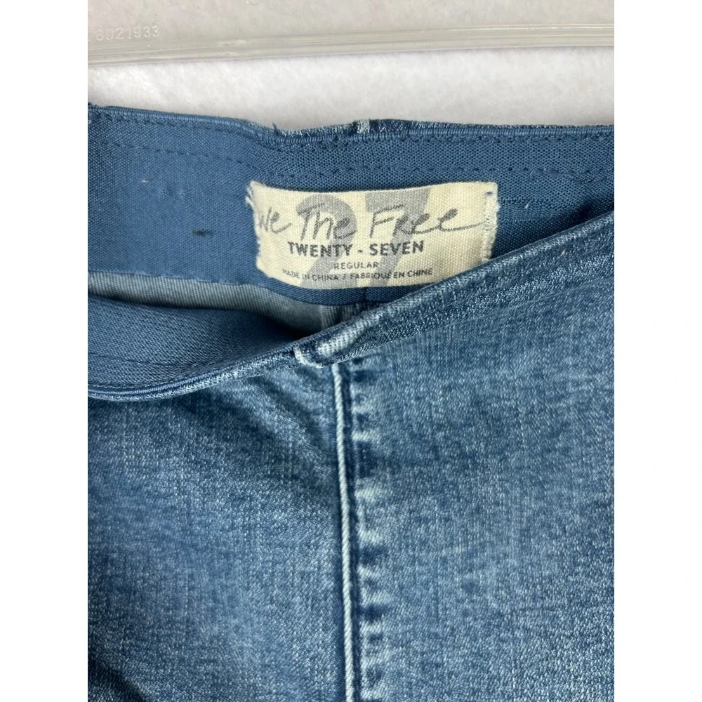 We The Free Flare Jeans Women‎ 27 Blue High Rise Pull On Pants Flare leg
